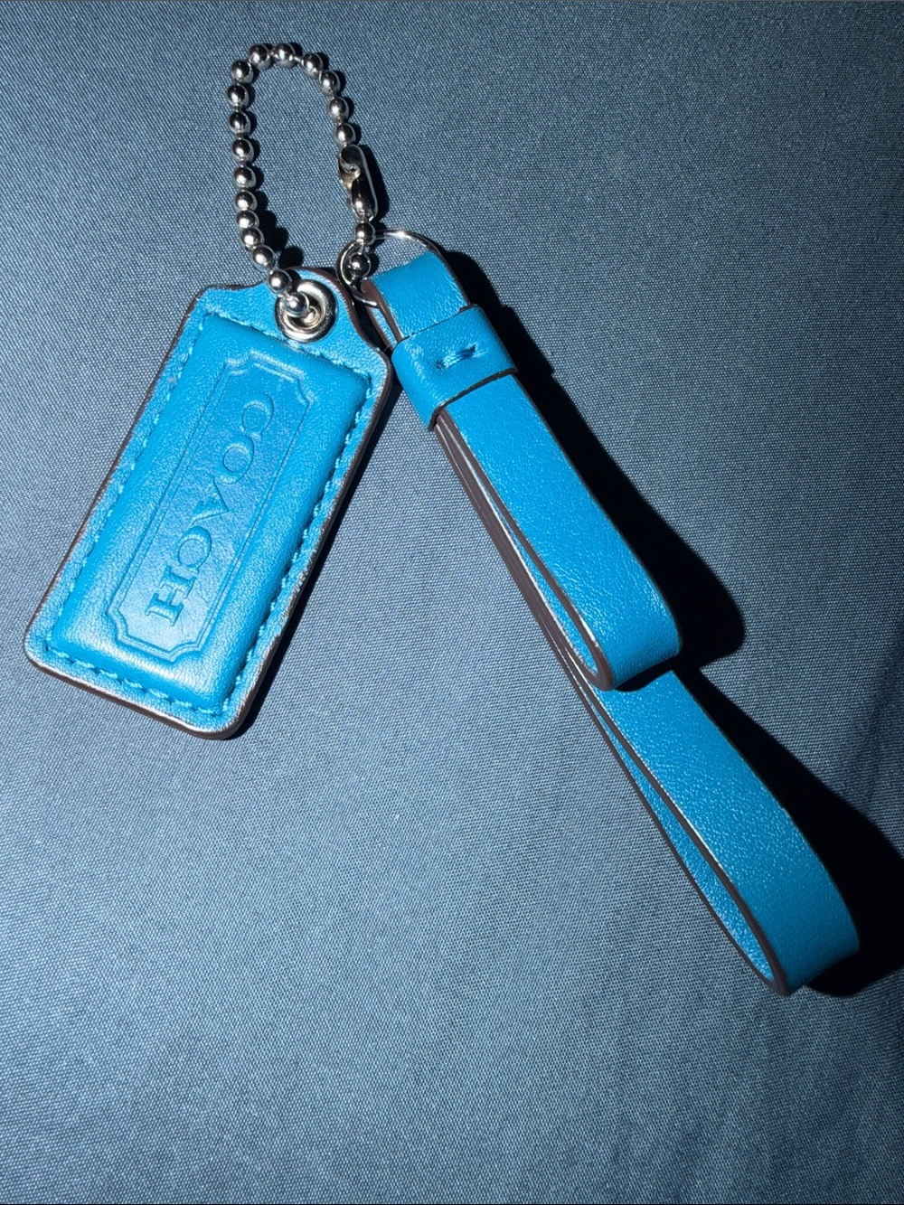 Coach Leather Tag with its Keychain Loop